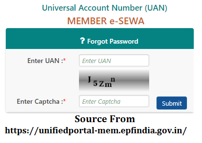 Forgot UAN Password Reset