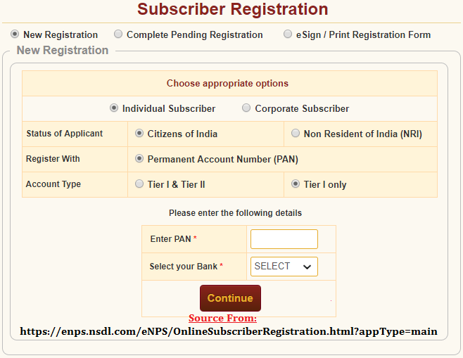 nps account registration